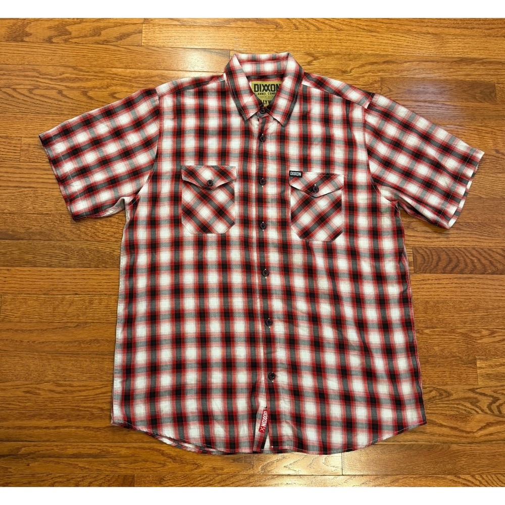 Dixxon Hollywood Button-Down Shirt Mens XL Red Plaid Bamboo D-Lite Flannel